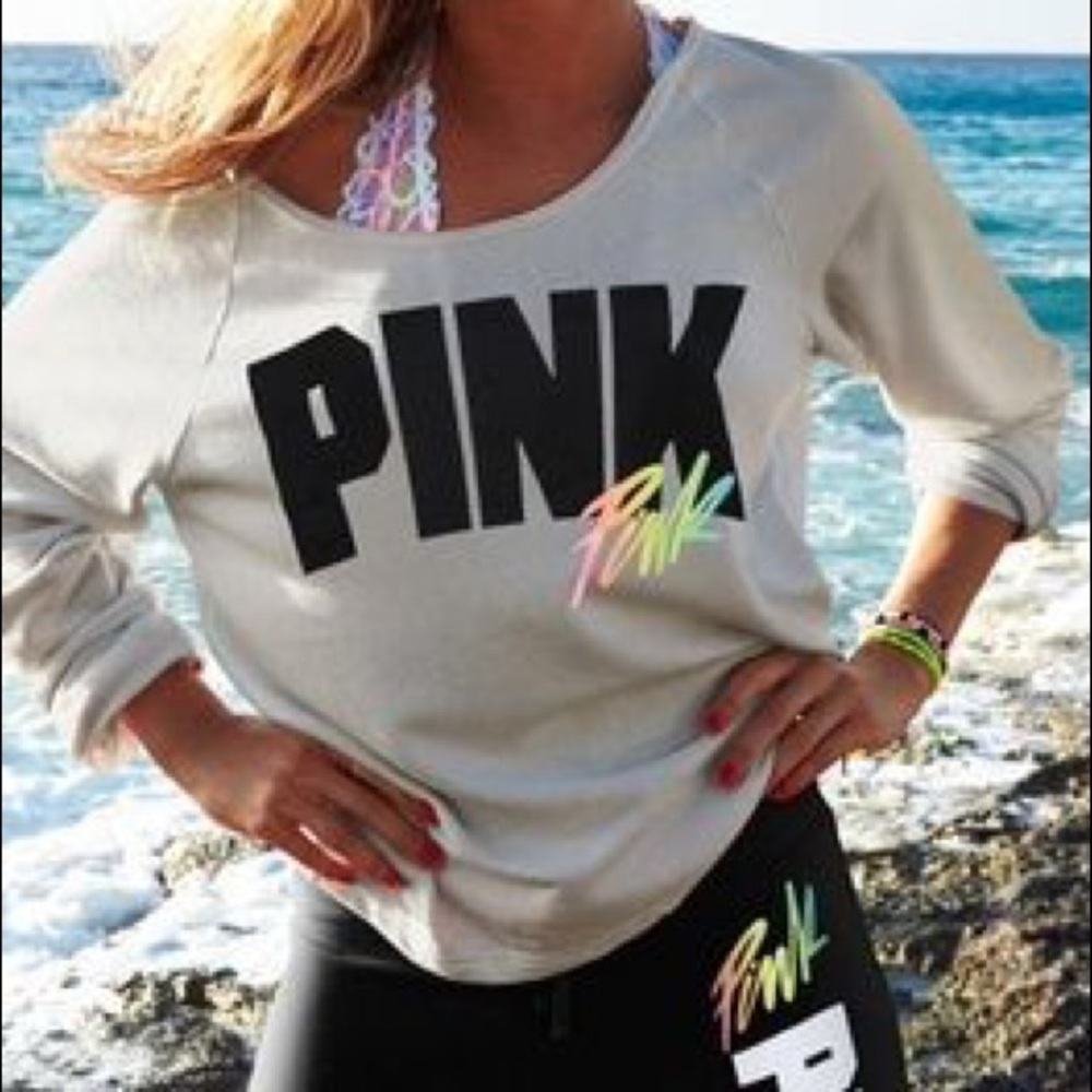 PINK and vs slouchy crewneck